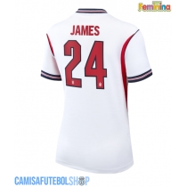 Camisa de time de futebol Inglaterra Reece James #24 Replicas 1º Equipamento Feminina Mundo 2026 Manga Curta